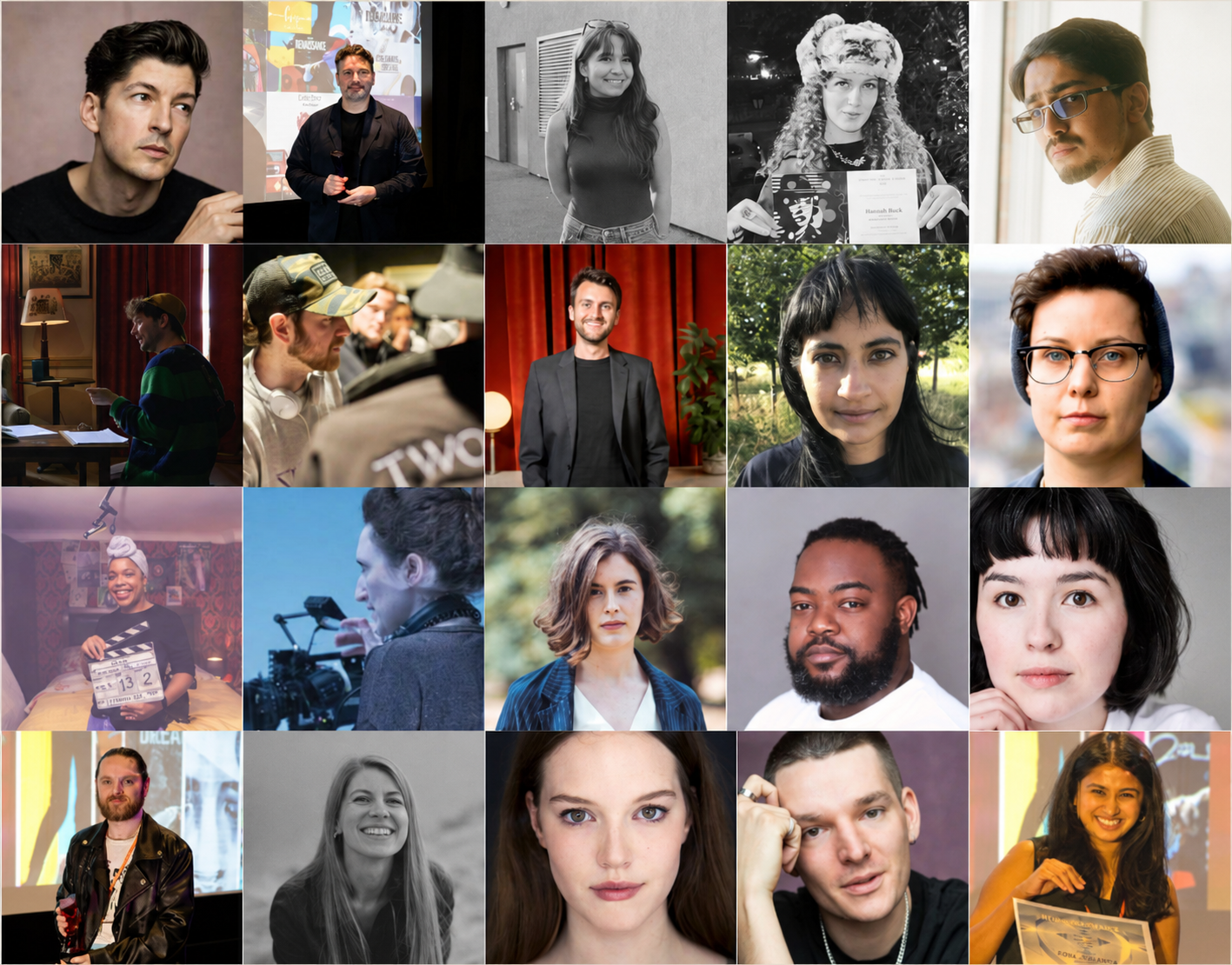 A collage of past New Renaissance Film Festival winners and filmmakers